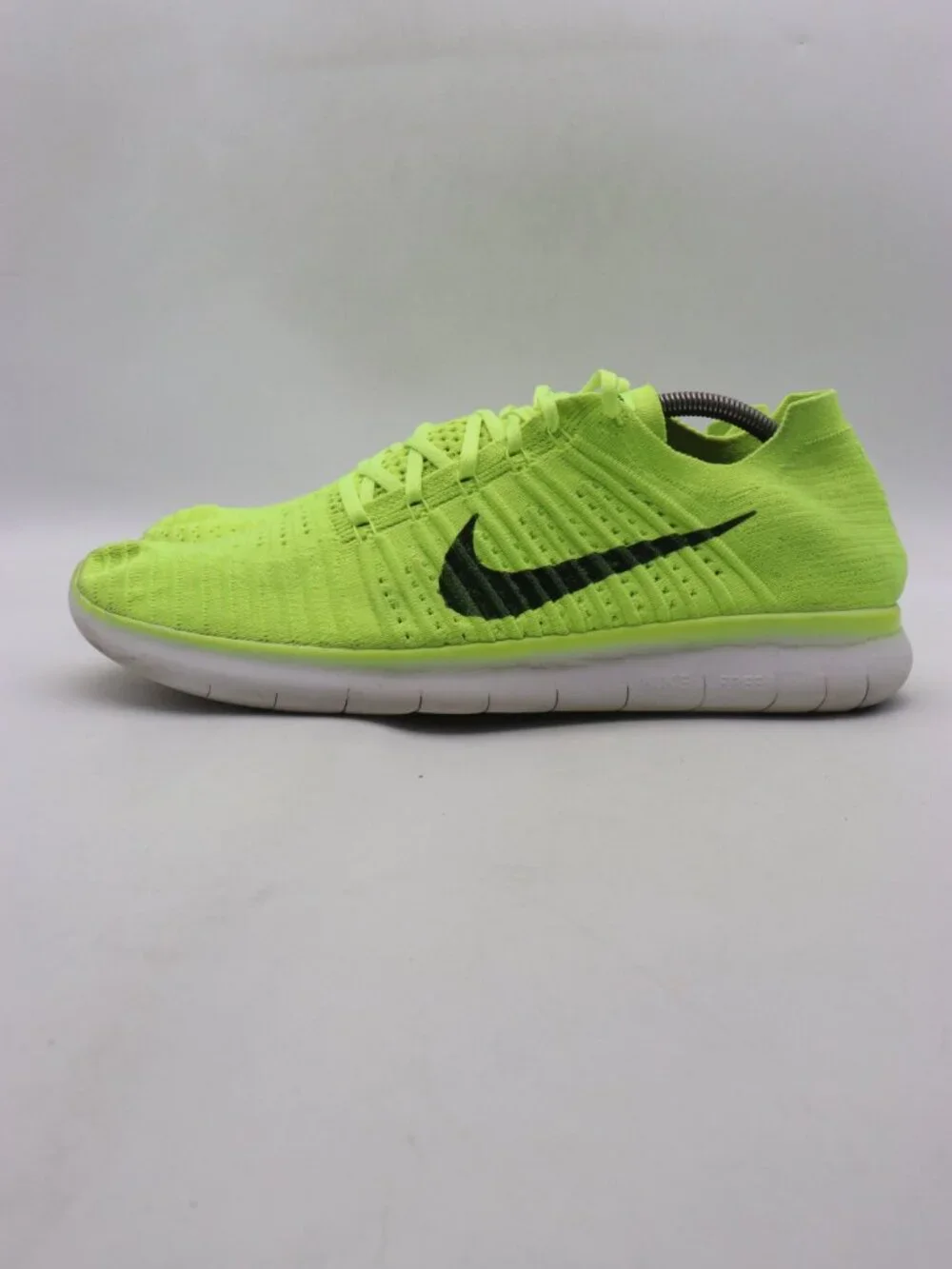 Nike Free RN Flyknit Men's 13 'Medal Stand' Olympics Neon Green Volt 842545-700